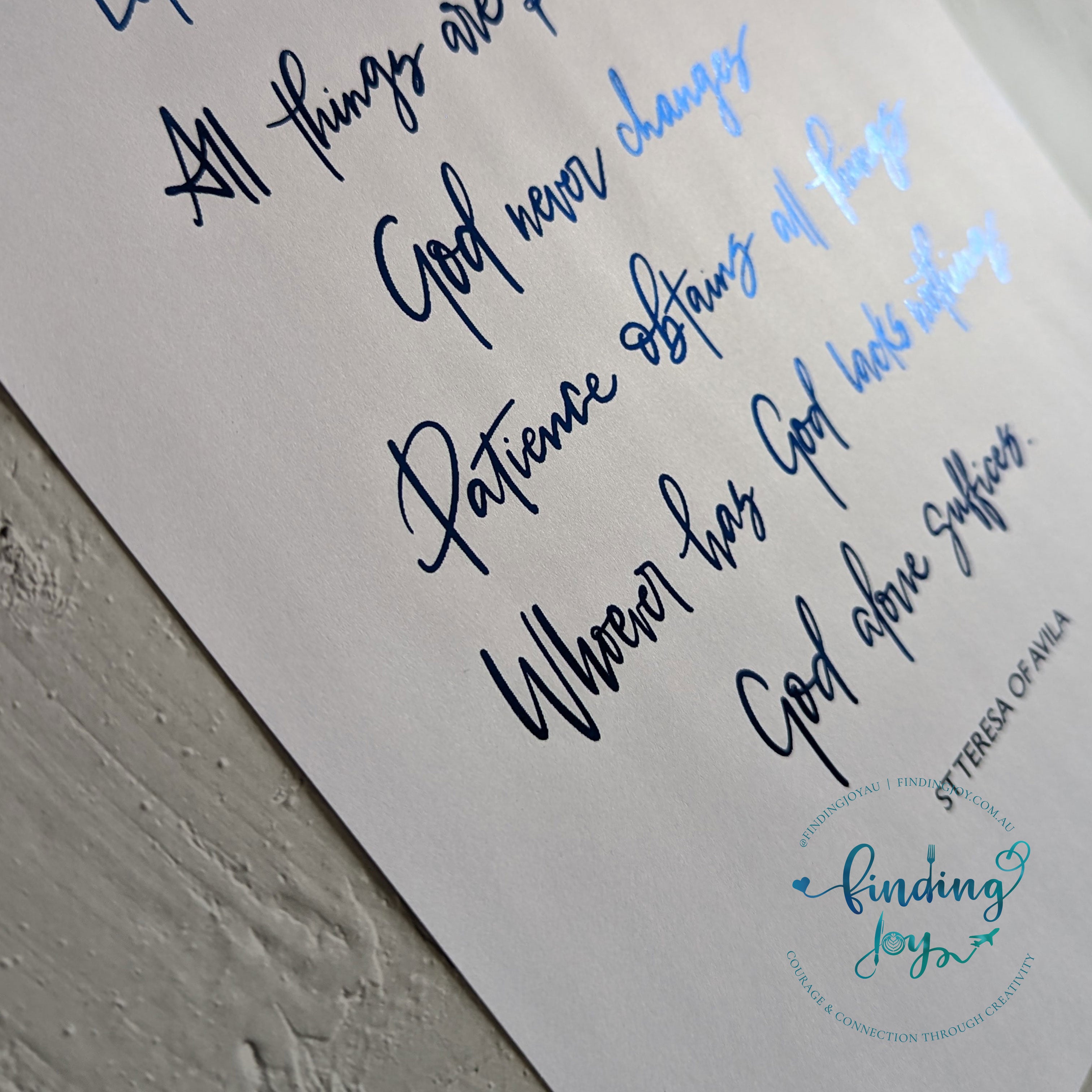 "Let Nothing Disturb You" – Prayer by St Teresa of Ávila – Foiled Print