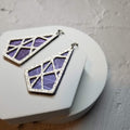 Purple Geometric Earrings