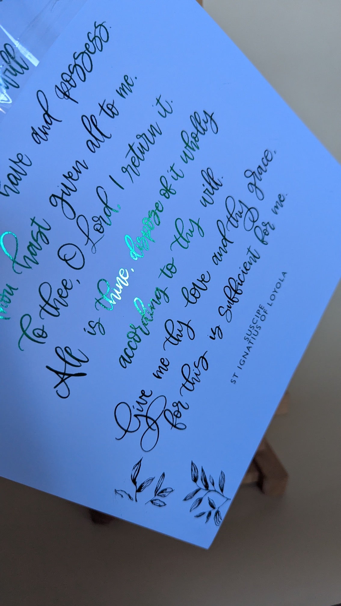 Suscipe – Foiled Print