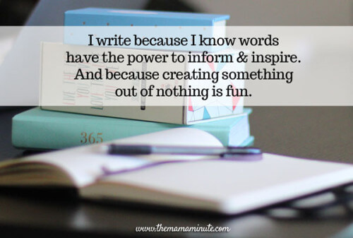 I write because I know words have the power to inform & inspire. And because creating something out of nothing is fun. 
