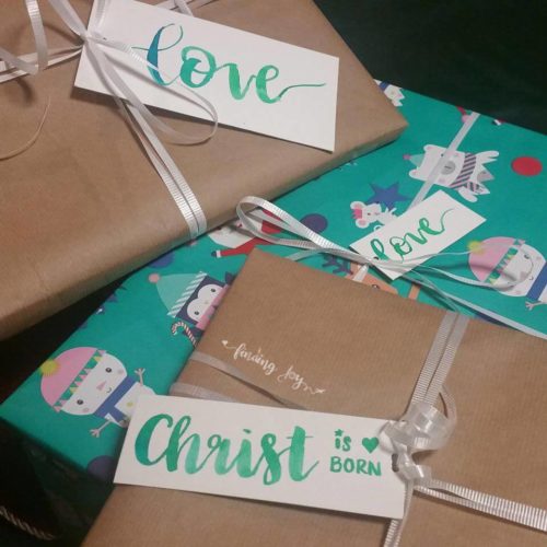 Brush Lettering Art - Hand-made Christmas tags | by @joyadanwrites
