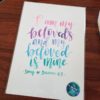 Original, hand-painted brush-lettered artwork of quote "I am my beloved's and my beloved is mine" - Song of Solomon 6:3 written in watercolour on A4 card .© Joy Adan 2018